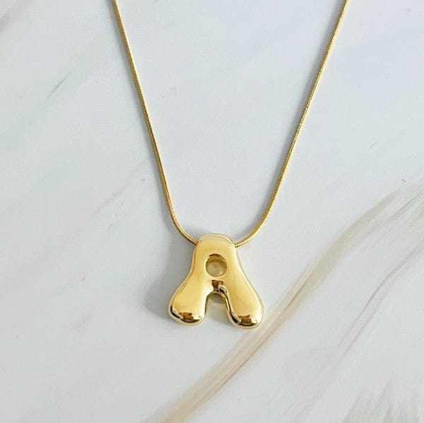 Ellison and Young A / OS Balloon Letter Initial Necklace