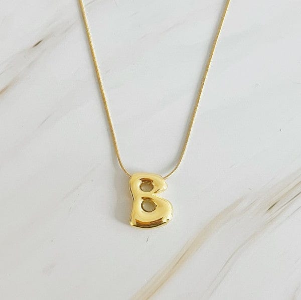 Ellison and Young B / OS Balloon Letter Initial Necklace