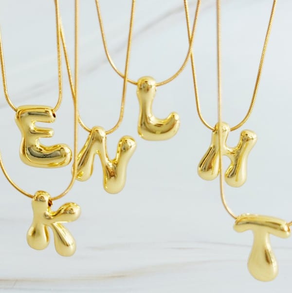 Ellison and Young Balloon Letter Initial Necklace