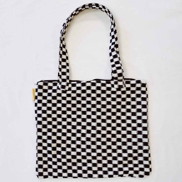 Ellison and Young Black / OS Check Yourself Zipped Tote Bag