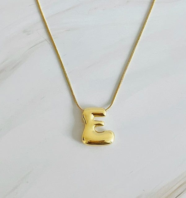 Ellison and Young E / OS Balloon Letter Initial Necklace