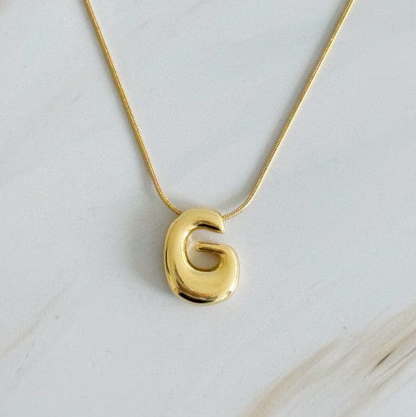 Ellison and Young G / OS Balloon Letter Initial Necklace