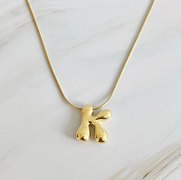 Ellison and Young K / OS Balloon Letter Initial Necklace