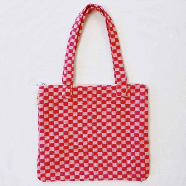 Ellison and Young Pink / OS Check Yourself Zipped Tote Bag