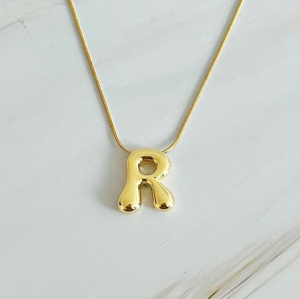 Ellison and Young R / OS Balloon Letter Initial Necklace