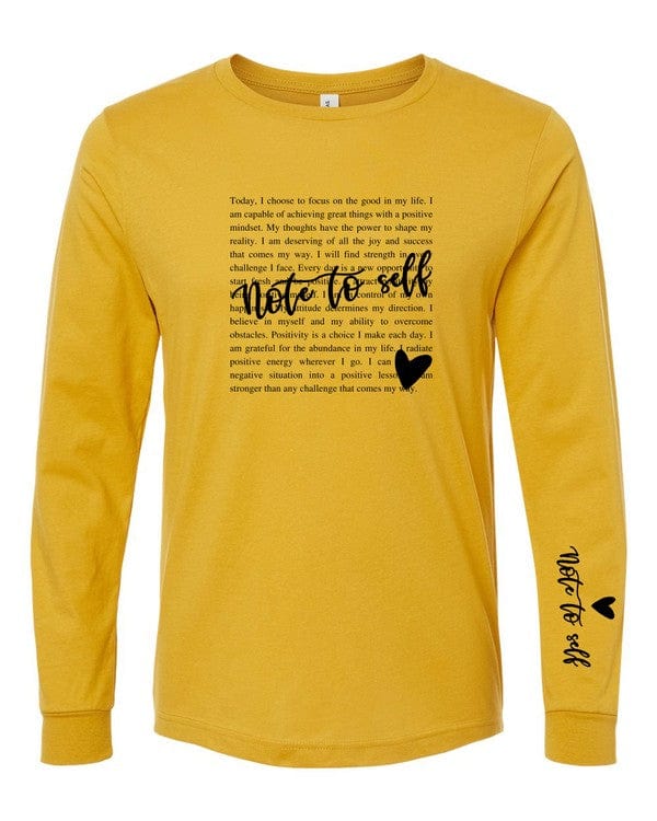 Ocean and 7th Note to Self Long Sleeve Tee