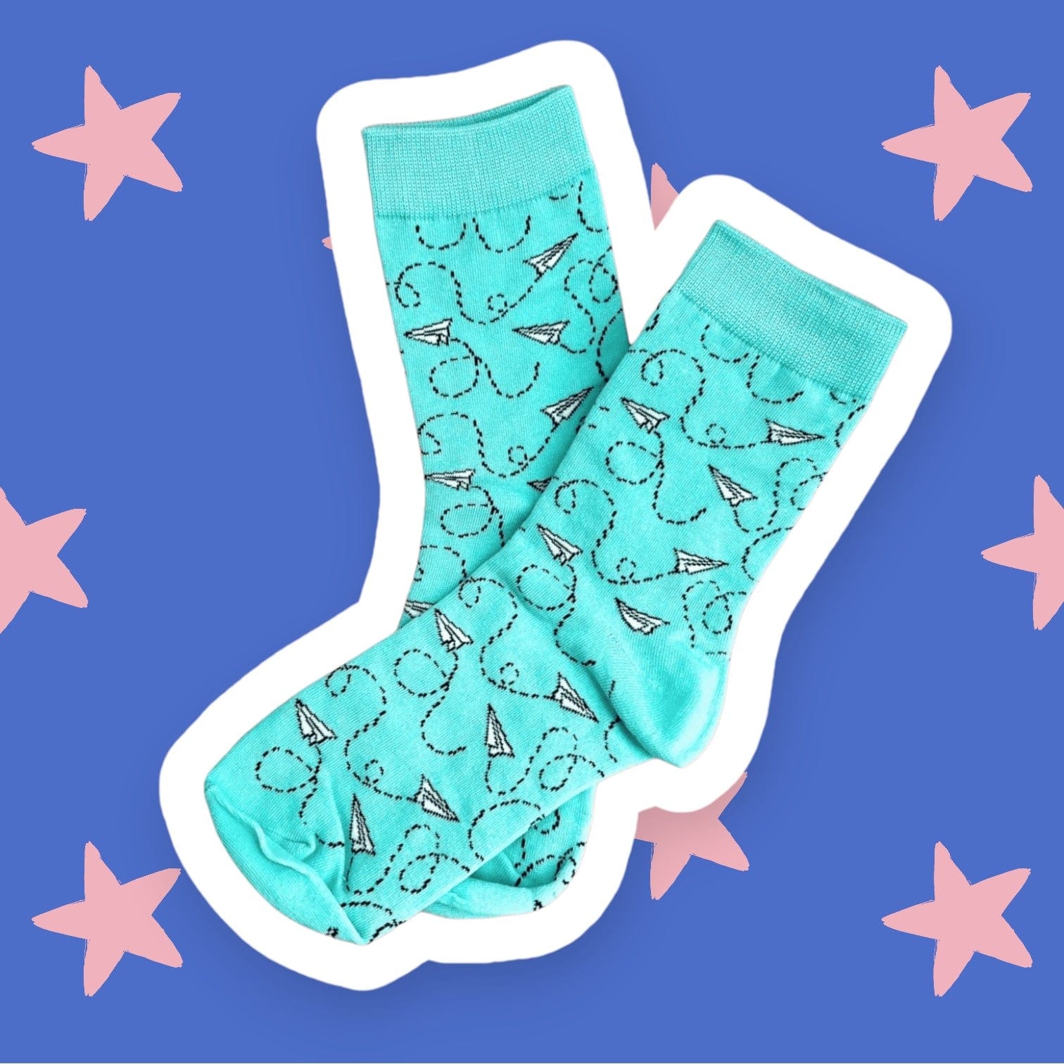 Tiny Gift Society Gift-Ready Paper Plane Adventure Socks